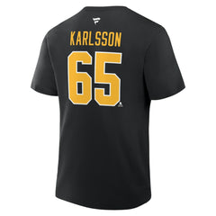 Erik Karlsson Pittsburgh Penguins Fanatics Authentic Stack Name & Number T-Shirt - Black - NHL