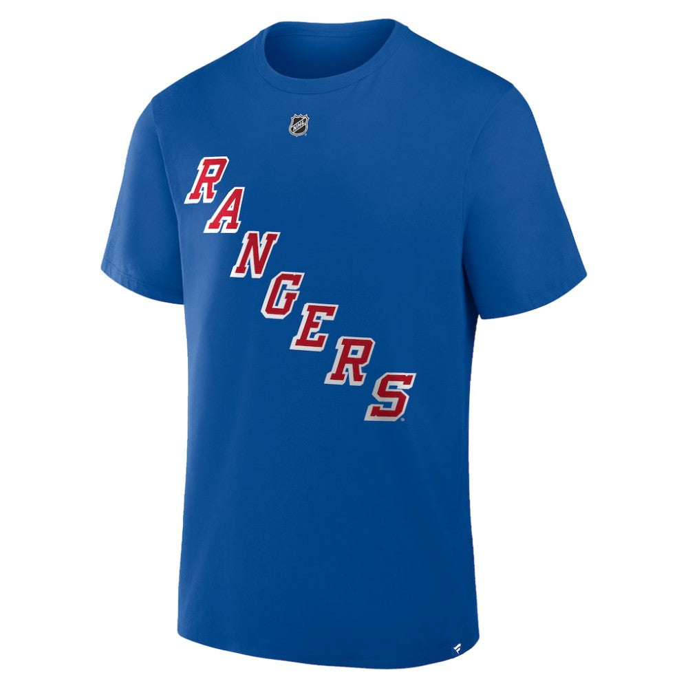 Mika Zibanejad New York Rangers Fanatics Authentic Stack Name & Number T-Shirt - Blue - NHL