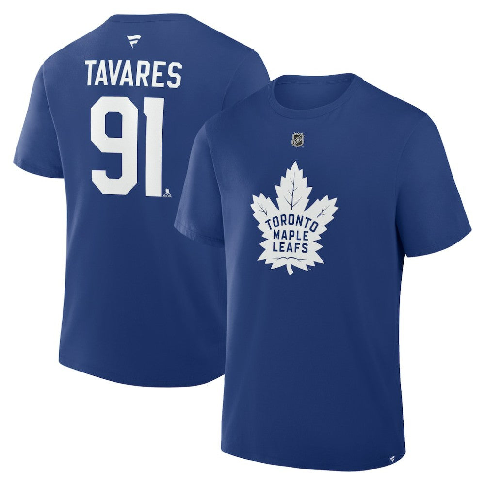 John Tavares Toronto Maple Leafs Fanatics Authentic Stack Name & Number T-Shirt - Blue - NHL