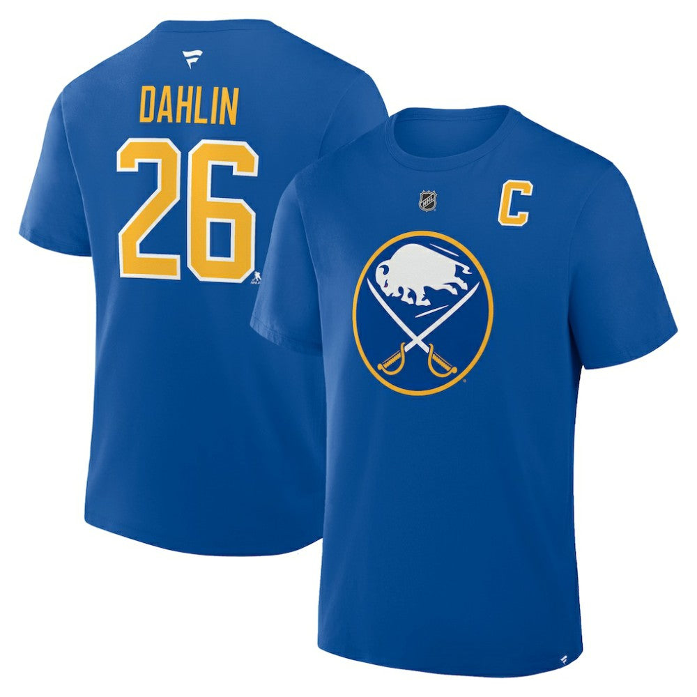 Rasmus Dahlin Buffalo Sabres Fanatics Authentic Stack Name & Number T-Shirt - Royal - NHL