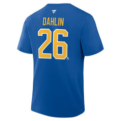 Rasmus Dahlin Buffalo Sabres Fanatics Authentic Stack Name & Number T-Shirt - Royal - NHL