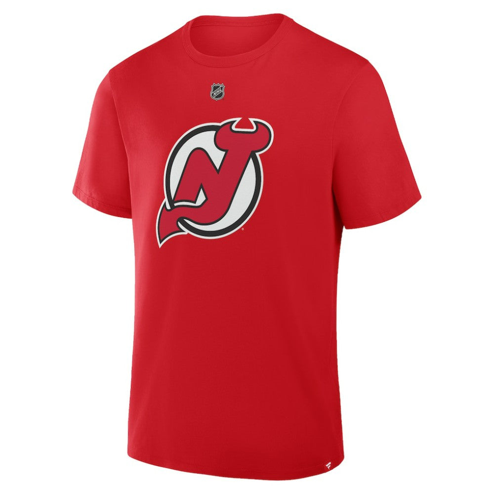 Jack Hughes New Jersey Devils Fanatics Authentic Stack Name & Number T-Shirt - Red - NHL