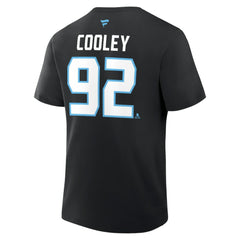 Logan Cooley Utah Mammoth Fanatics Authentic Stack Name & Number T-Shirt - Black - NHL
