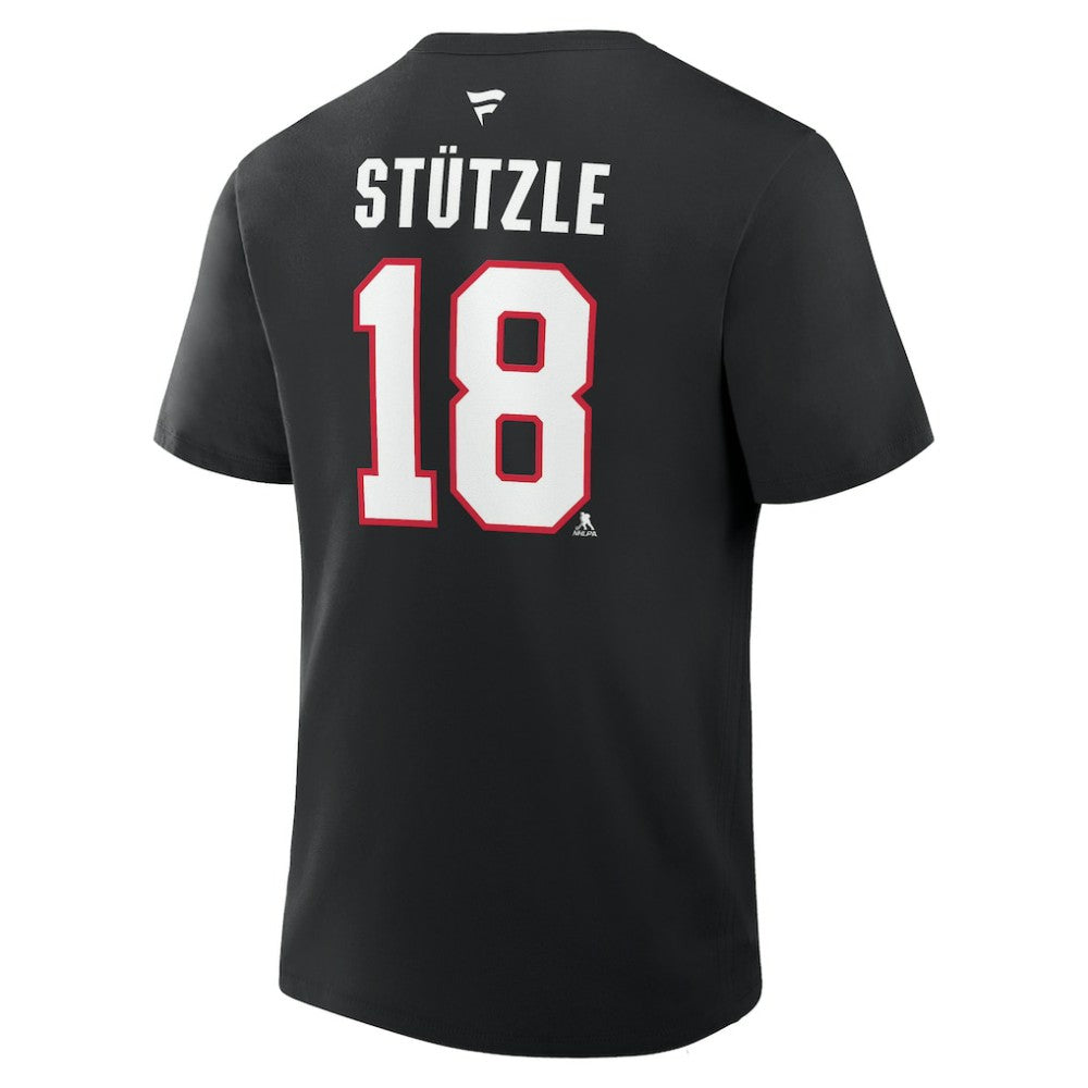 Tim Stutzle Ottawa Senators Fanatics Authentic Stack Name & Number T-Shirt - Black - NHL