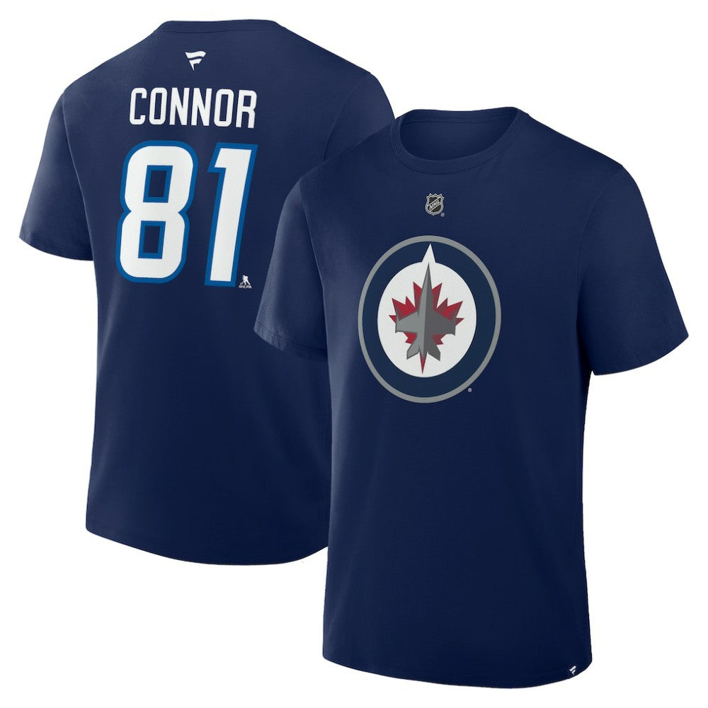Kyle Connor Winnipeg Jets Fanatics Authentic Stack Name & Number T-Shirt - Navy - NHL