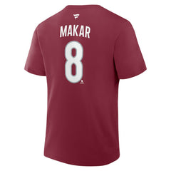 Cale Makar Colorado Avalanche Fanatics Authentic Stack Name & Number T-Shirt - Burgundy - NHL