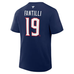 Adam Fantilli Columbus Blue Jackets Fanatics Authentic Stack Name & Number T-Shirt - Navy - NHL