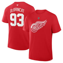 Alex DeBrincat Detroit Red Wings Fanatics Authentic Stack Name & Number T-Shirt - Red - NHL