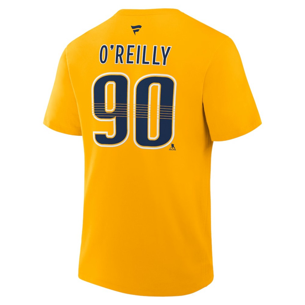 Ryan O'Reilly Nashville Predators Fanatics Authentic Stack Name & Number T-Shirt - Gold - NHL