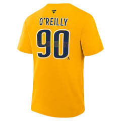 Ryan O'Reilly Nashville Predators Fanatics Authentic Stack Name & Number T-Shirt - Gold - NHL