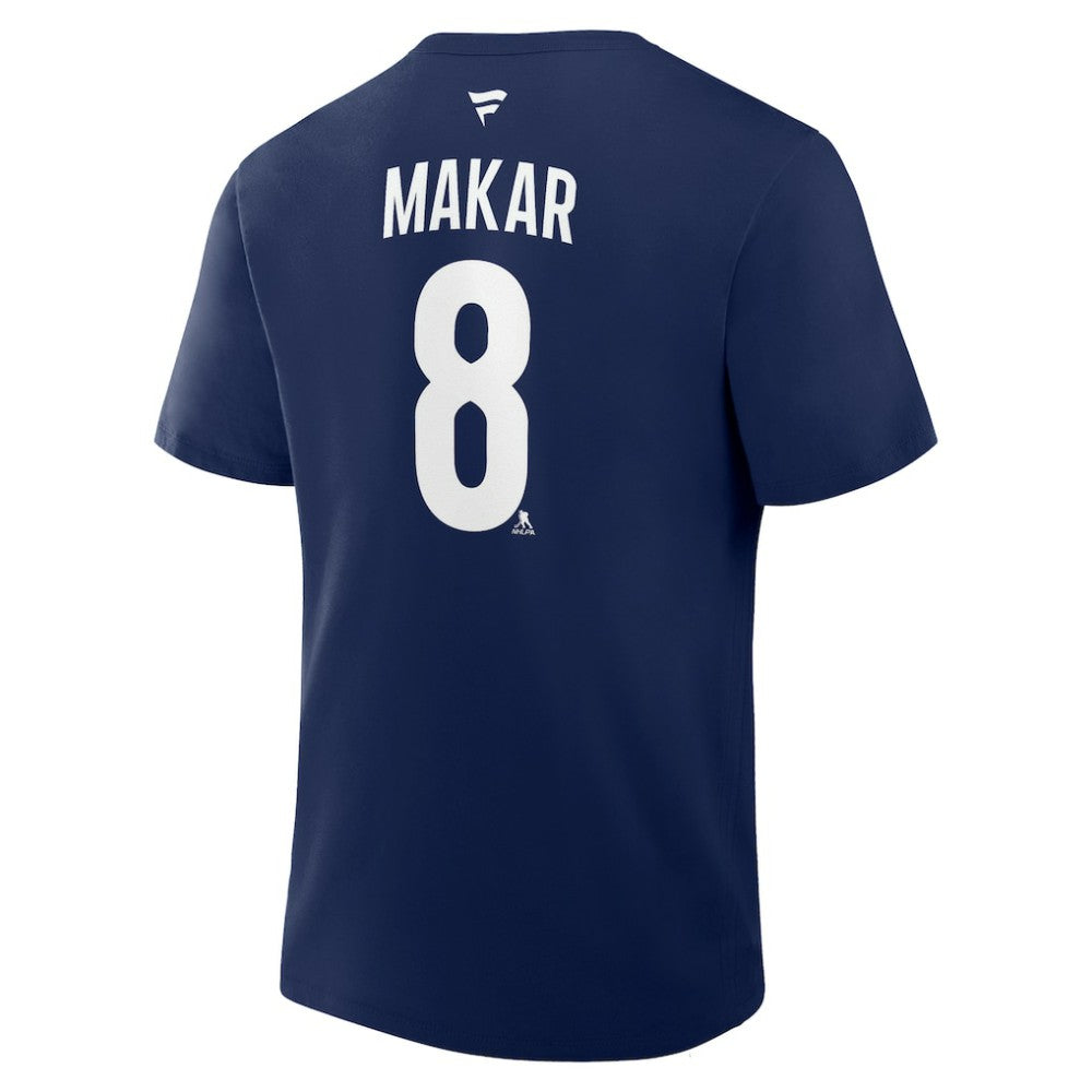 Cale Makar Colorado Avalanche Fanatics Authentic Stack Name & Number T-Shirt - Navy - NHL