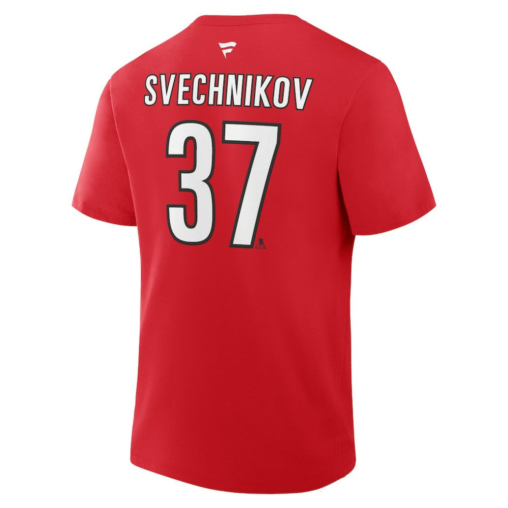 Andrei Svechnikov Carolina Hurricanes Fanatics Authentic Stack Name & Number T-Shirt - Red - NHL