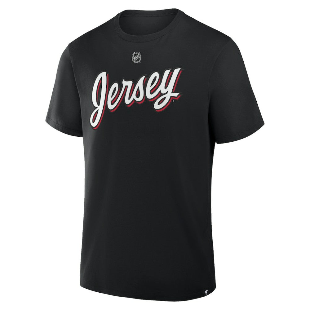 Jacob Markstrom New Jersey Devils Fanatics Authentic Stack Name & Number T-Shirt - Black - NHL