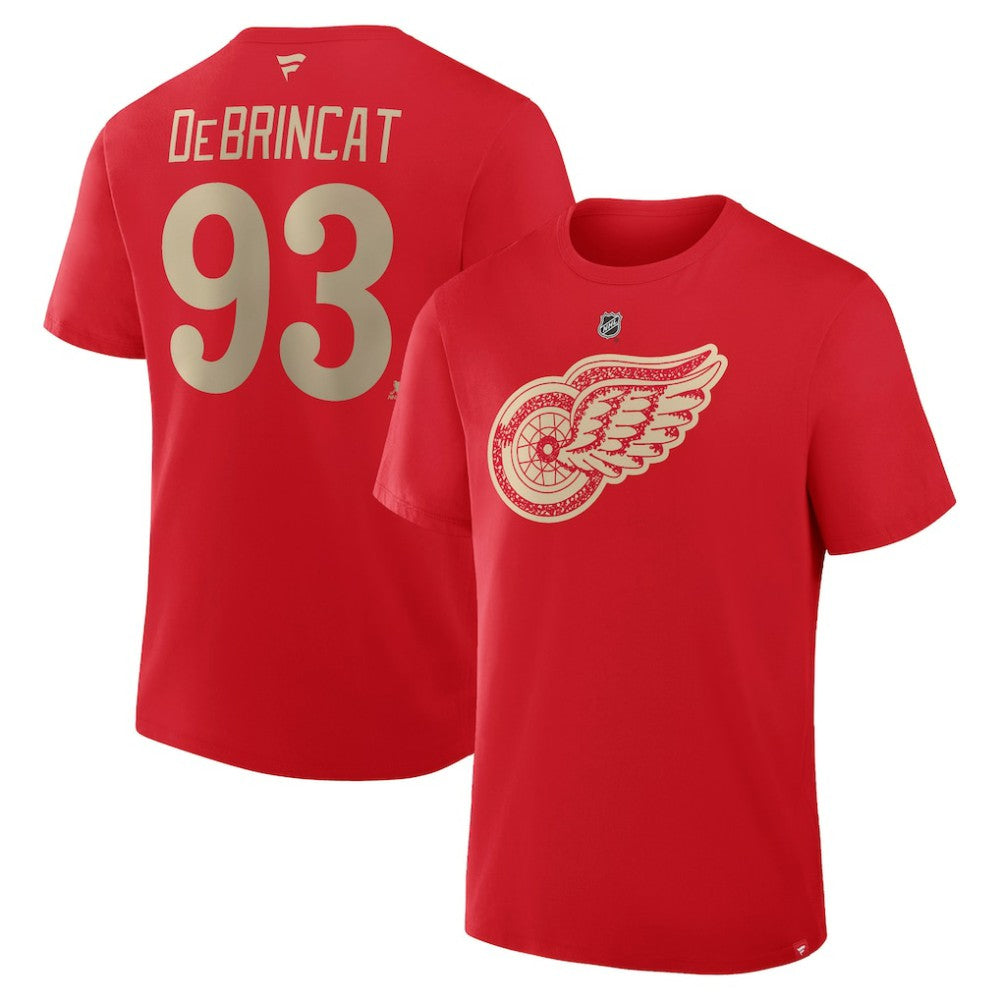 Alex DeBrincat Detroit Red Wings Fanatics Authentic Stack Name & Number T-Shirt - Red - NHL