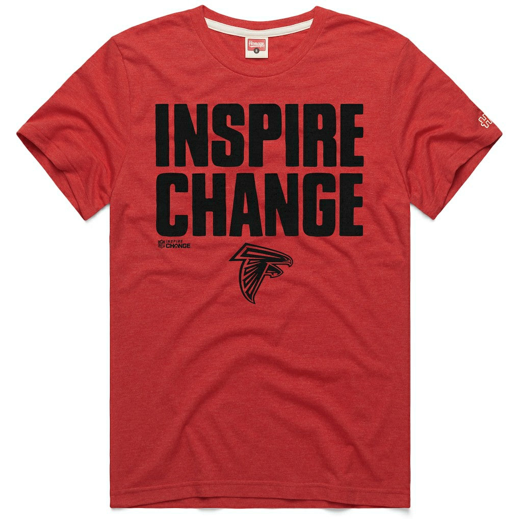 Atlanta Falcons Homage Unisex 2024 Inspire Change Tri-Blend T-Shirt Red | NFL