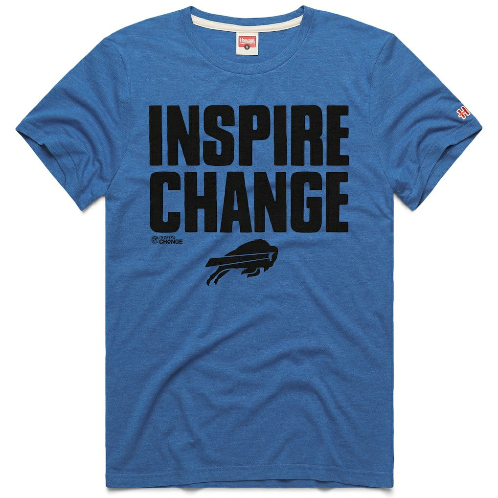 Buffalo Bills Homage Unisex 2024 Inspire Change Tri-Blend T-Shirt Royal | NFL