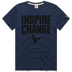 Houston Texans Homage Unisex 2024 Inspire Change Tri-Blend T-Shirt Navy | NFL