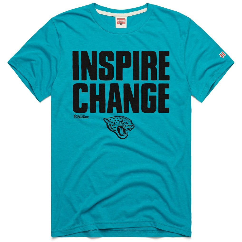 Jacksonville Jaguars Homage Unisex 2024 Inspire Change Tri-Blend T-Shirt Teal | NFL