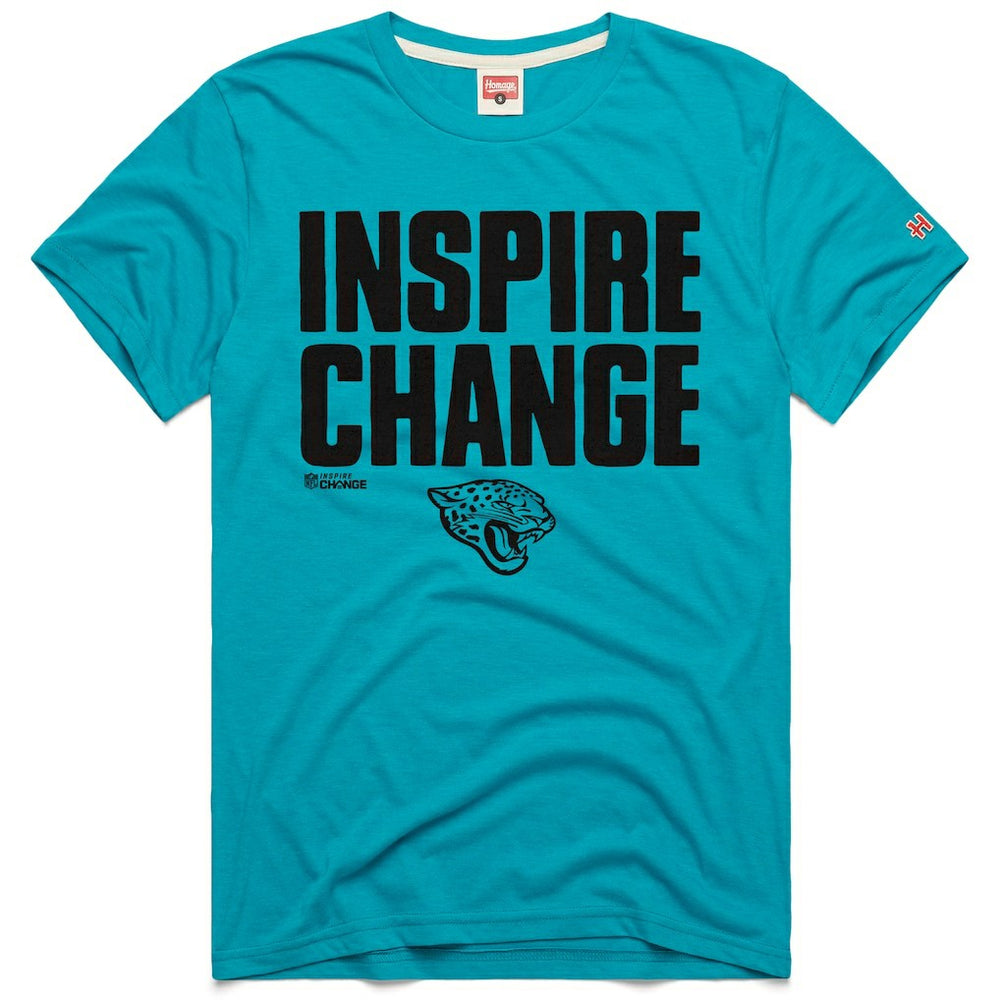 Jacksonville Jaguars Homage Unisex 2024 Inspire Change Tri-Blend T-Shirt Teal | NFL