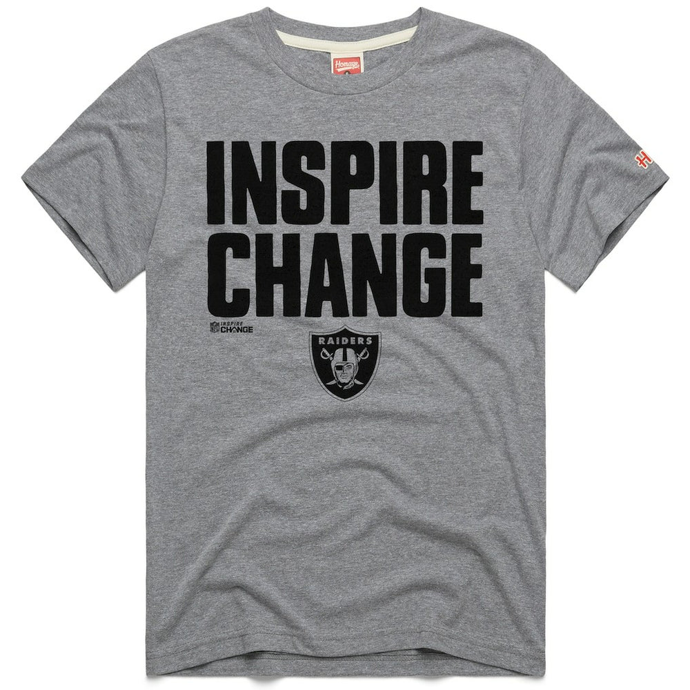 Las Vegas Raiders Homage Unisex 2024 Inspire Change Tri-Blend T-Shirt Gray | NFL