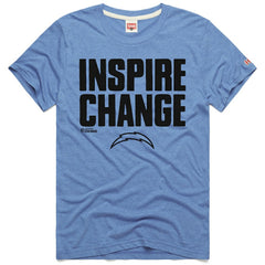 Los Angeles Chargers Homage Unisex 2024 Inspire Change Tri-Blend T-Shirt Light Blue | NFL