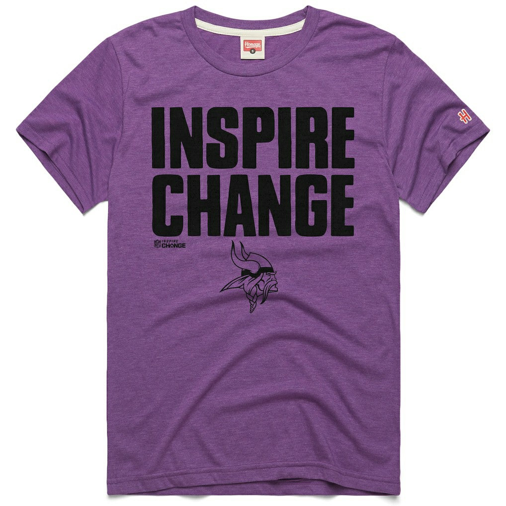 Minnesota Vikings Homage Unisex 2024 Inspire Change Tri-Blend T-Shirt Purple | NFL