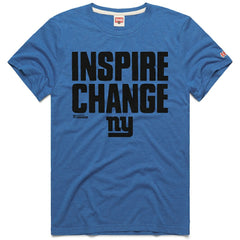 New York Giants Homage Unisex 2024 Inspire Change Tri-Blend T-Shirt Royal | NFL