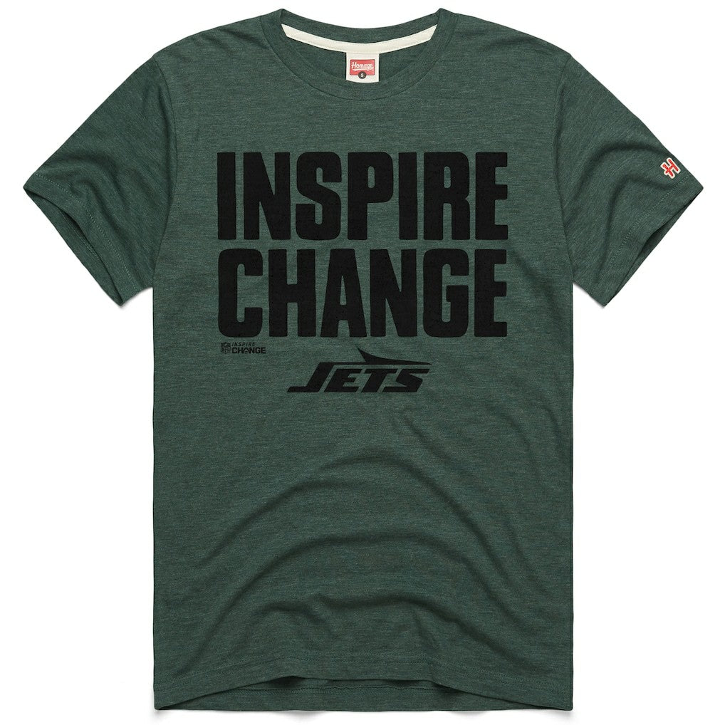 New York Jets Homage Unisex 2024 Inspire Change Tri-Blend T-Shirt Green | NFL