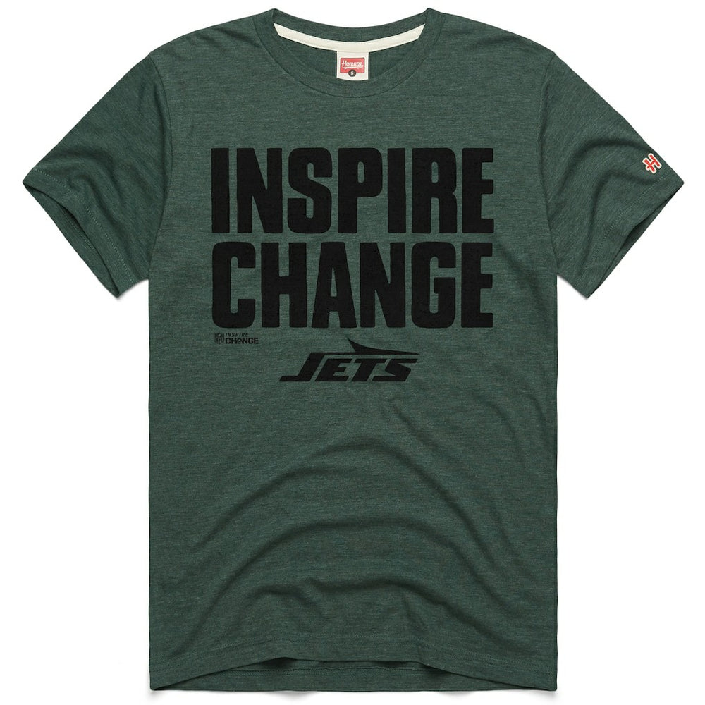New York Jets Homage Unisex 2024 Inspire Change Tri-Blend T-Shirt Green | NFL