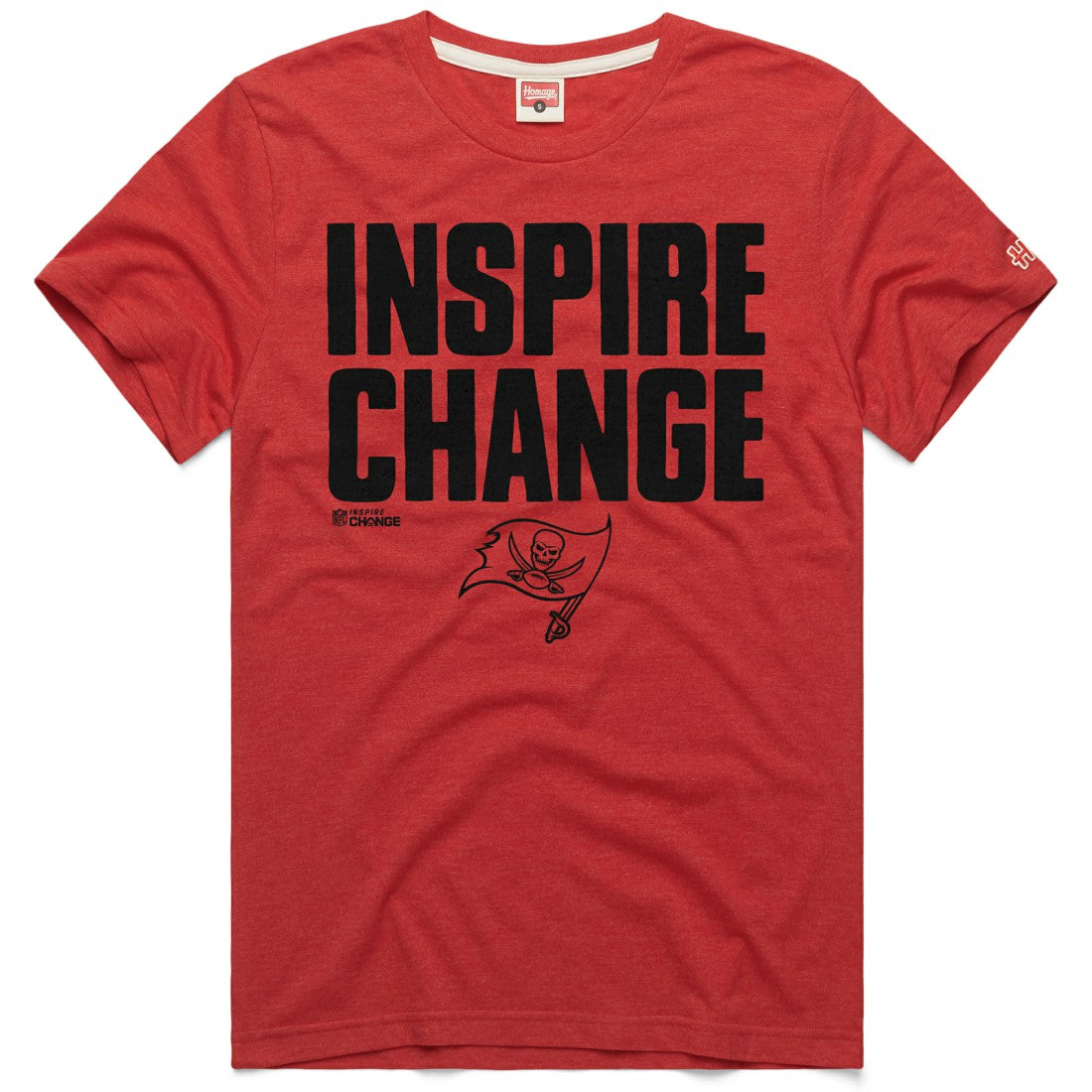 Tampa Bay Buccaneers Homage Unisex 2024 Inspire Change Tri-Blend T-Shirt Red | NFL