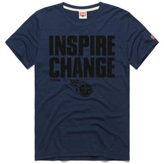 Tennessee Titans Homage Unisex 2024 Inspire Change Tri-Blend T-Shirt Navy | NFL