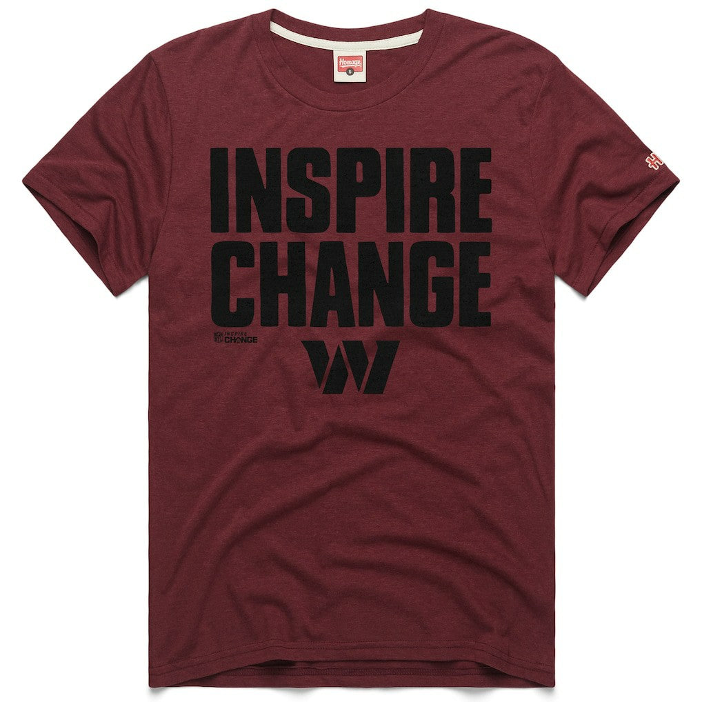 Washington Commanders Homage Unisex 2024 Inspire Change Tri-Blend T-Shirt Burgundy | NFL