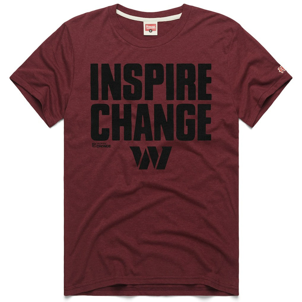 Washington Commanders Homage Unisex 2024 Inspire Change Tri-Blend T-Shirt Burgundy | NFL