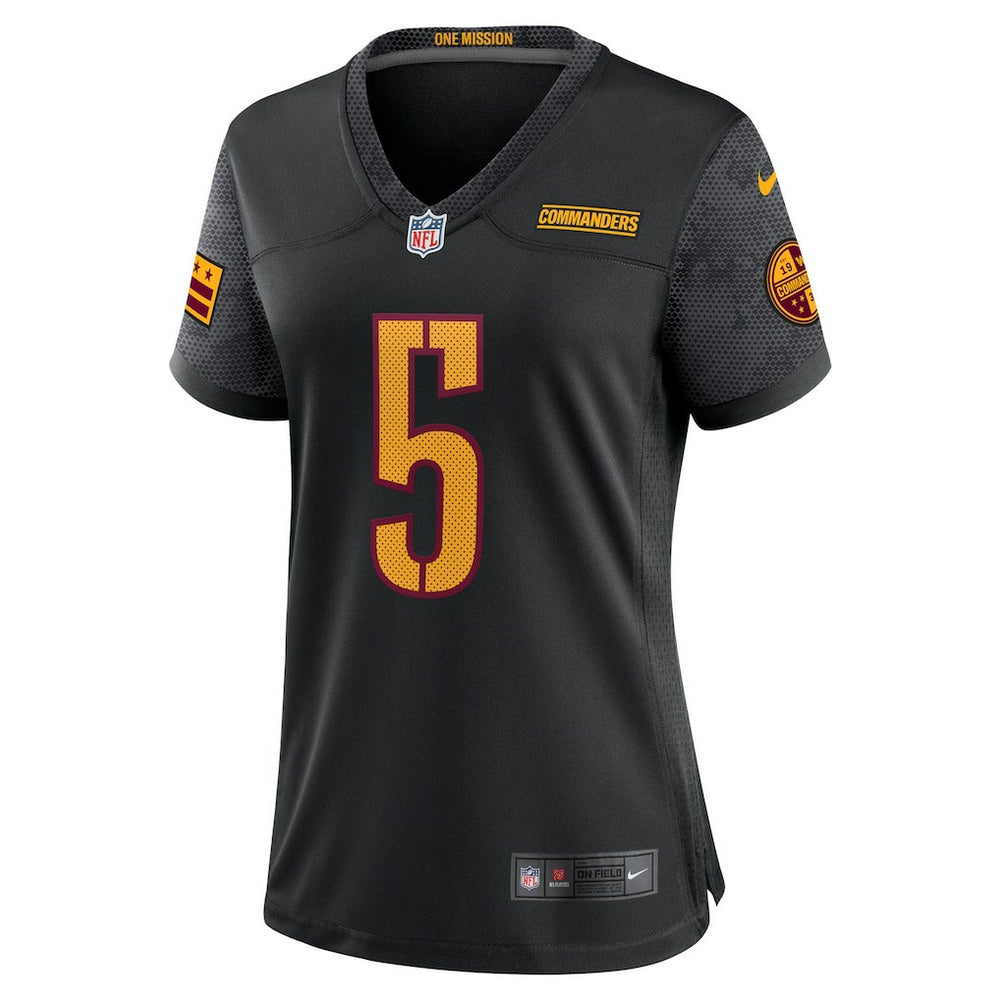 Jayden Daniels Washington Commanders Women's Alternate Game Player Jersey Black | Nike for Sale