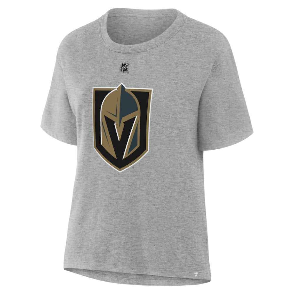 Jack Eichel Vegas Golden Knights Fanatics Women's Authentic Stack Name & Number T-Shirt - Heather Gray - NHL
