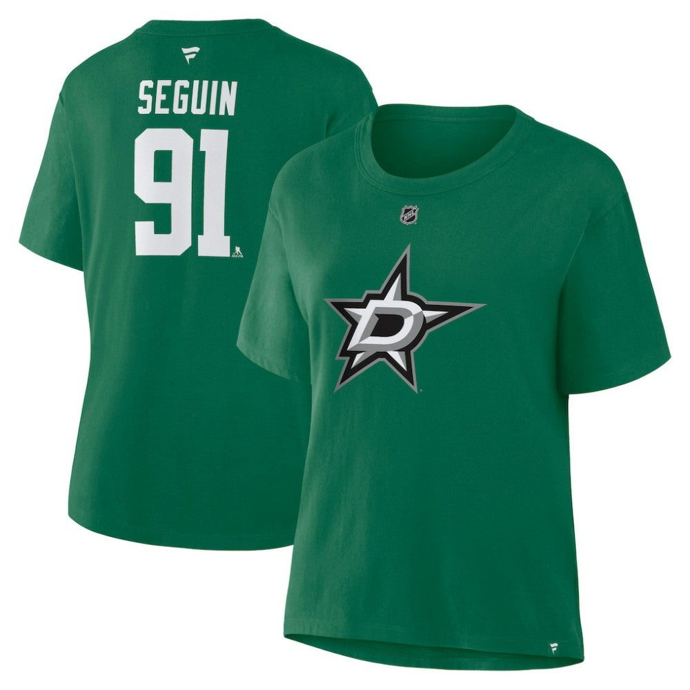 Tyler Seguin Dallas Stars Fanatics Women's Authentic Stack Name & Number T-Shirt - Kelly Green - NHL