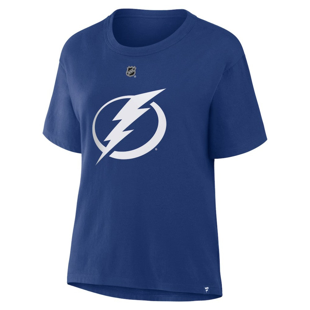 Nikita Kucherov Tampa Bay Lightning Fanatics Women's Authentic Stack Name & Number T-Shirt - Blue - NHL