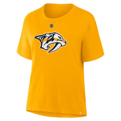 Filip Forsberg Nashville Predators Fanatics Women's Authentic Stack Name & Number T-Shirt - Gold - NHL