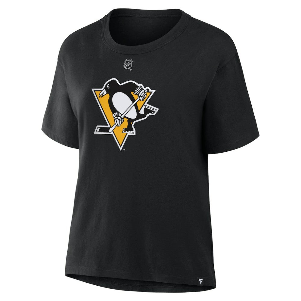 Evgeni Malkin Pittsburgh Penguins Fanatics Women's Authentic Stack Name & Number T-Shirt - Black - NHL