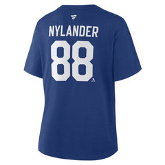 William Nylander Toronto Maple Leafs Fanatics Women's Authentic Stack Name & Number T-Shirt - Blue - NHL