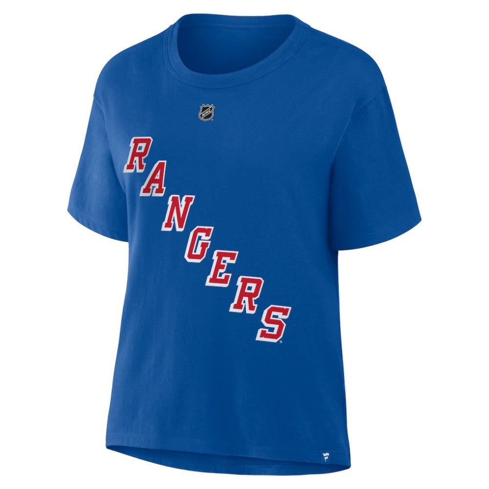 Artemi Panarin New York Rangers Fanatics Women's Authentic Stack Name & Number T-Shirt - Blue - NHL