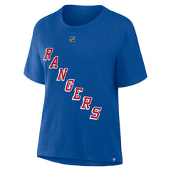 Artemi Panarin New York Rangers Fanatics Women's Authentic Stack Name & Number T-Shirt - Blue - NHL