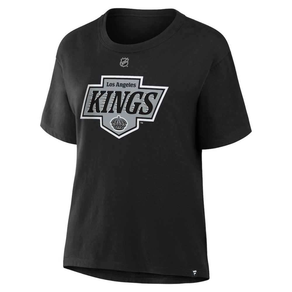 Drew Doughty Los Angeles Kings Fanatics Women's Authentic Stack Name & Number T-Shirt - Black - NHL