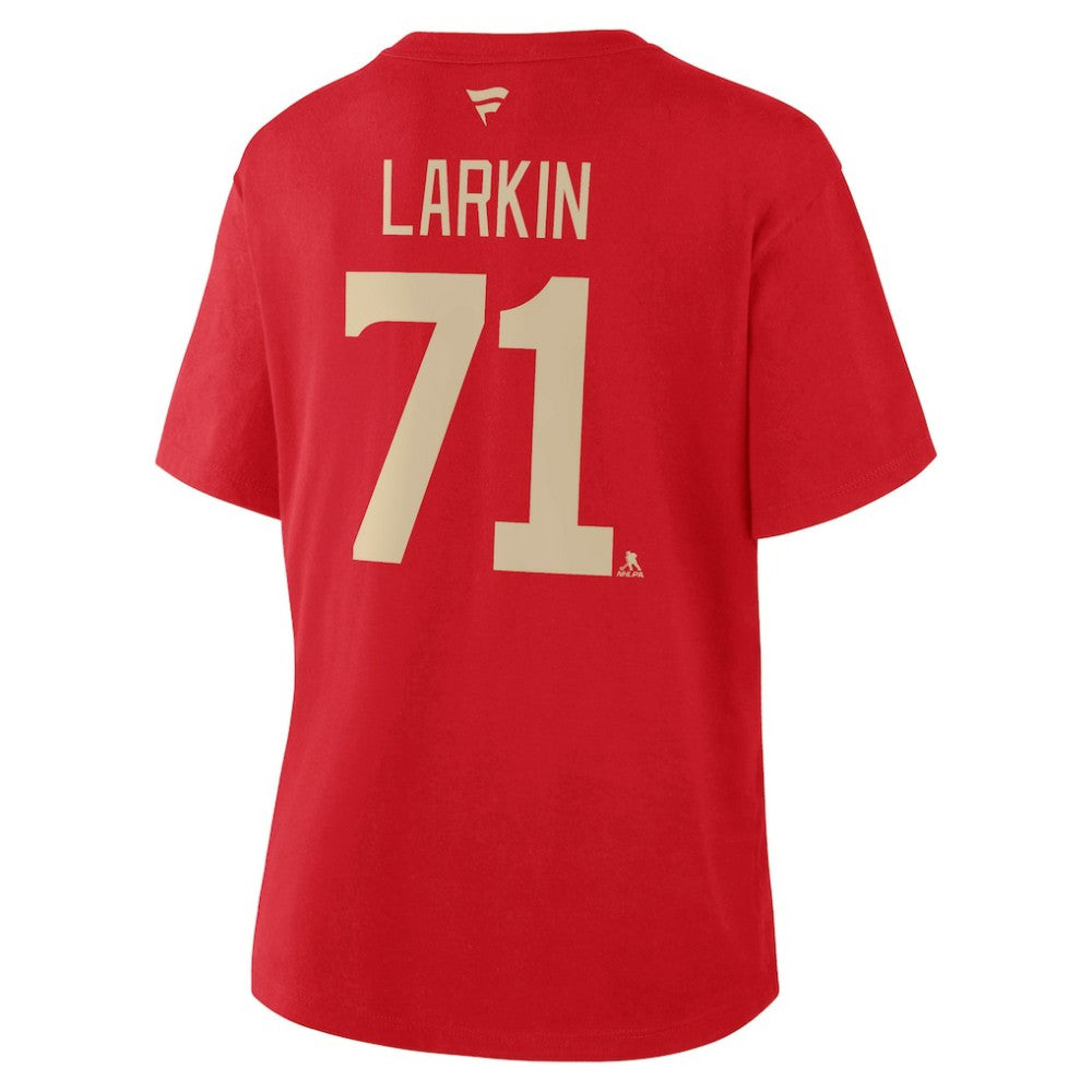 Dylan Larkin Detroit Red Wings Fanatics Women's Authentic Stack Name & Number T-Shirt - Red - NHL