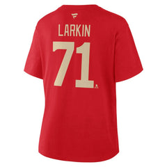 Dylan Larkin Detroit Red Wings Fanatics Women's Authentic Stack Name & Number T-Shirt - Red - NHL