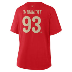 Alex DeBrincat Detroit Red Wings Fanatics Women's Authentic Stack Name & Number T-Shirt - Red - NHL