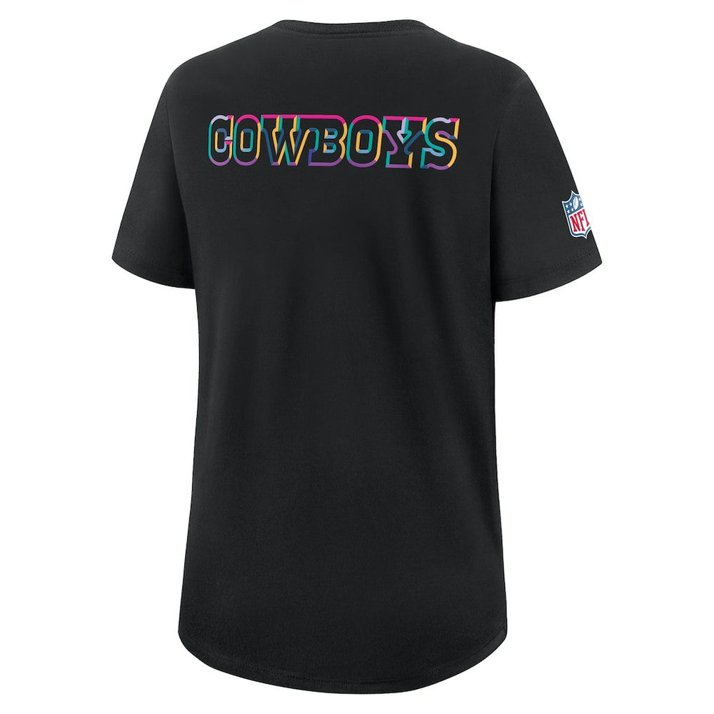 Dallas Cowboys Women's 2025 NFL Crucial Catch Tri-Blend Dri-FIT T-Shirt Black | Nike for Sale