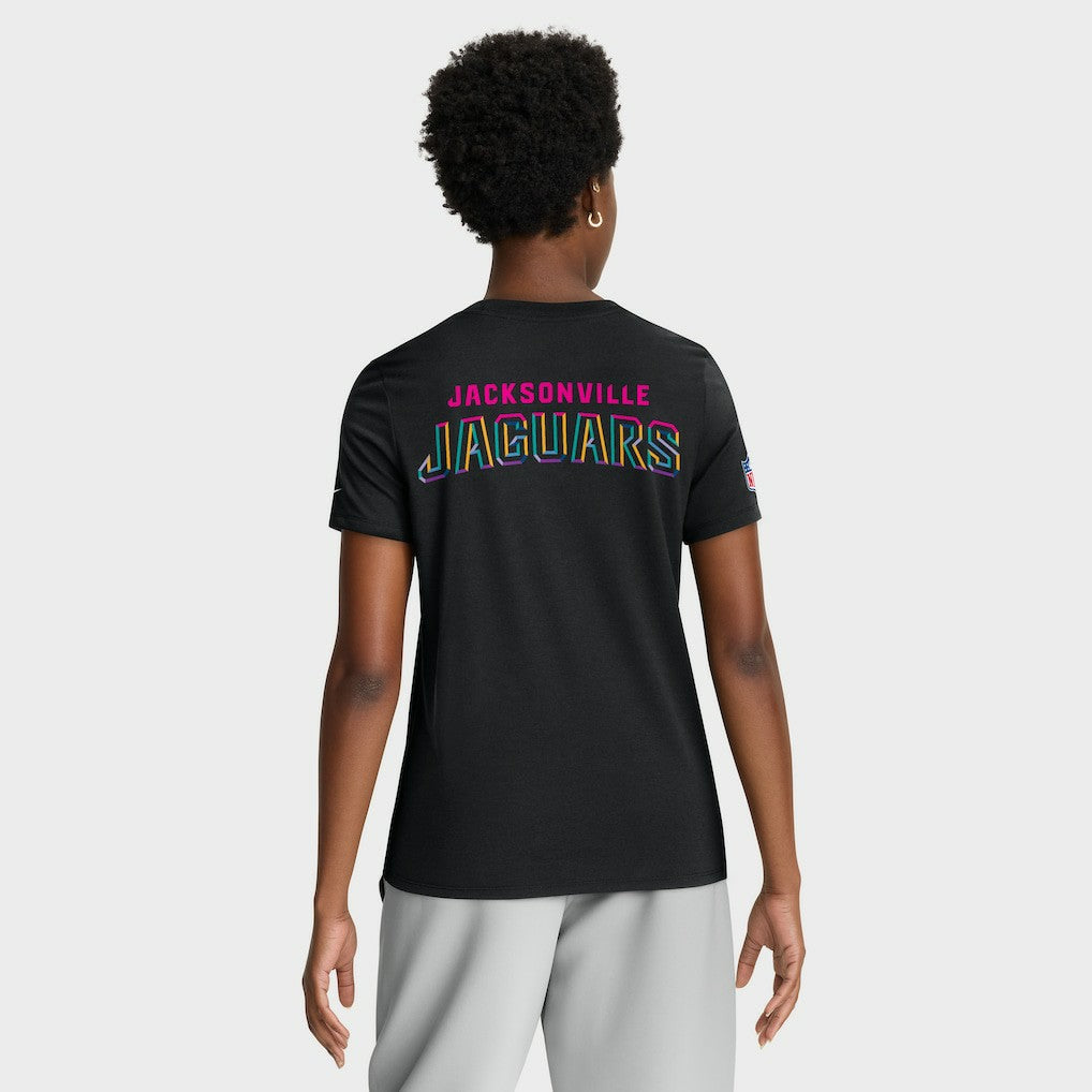 Jacksonville Jaguars Women's 2025 NFL Crucial Catch Tri-Blend Dri-FIT T-Shirt Black | Nike for Sale