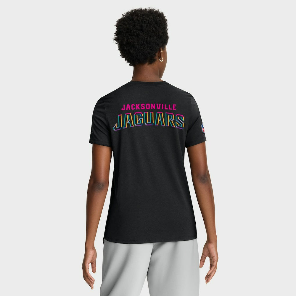 Jacksonville Jaguars Women's 2025 NFL Crucial Catch Tri-Blend Dri-FIT T-Shirt Black | Nike for Sale