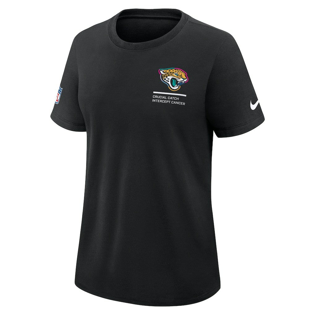 Jacksonville Jaguars Women's 2025 NFL Crucial Catch Tri-Blend Dri-FIT T-Shirt Black | Nike for Sale